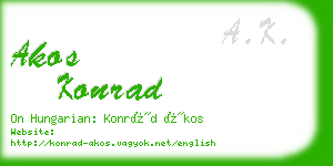 akos konrad business card